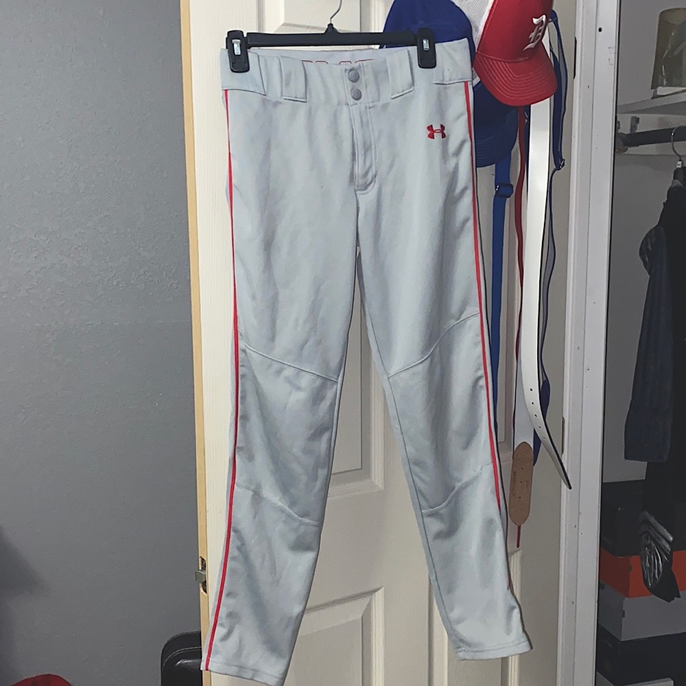 Gray under armour baseball pants
